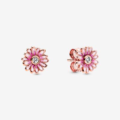 Rosafarbene Gänseblümchen Ohrringe