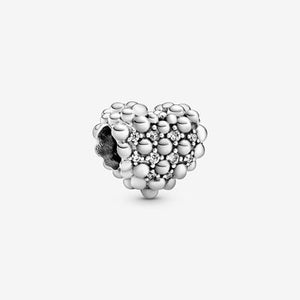 Pandora Funkelndes Metallperlen-Herz Charm 798681C01